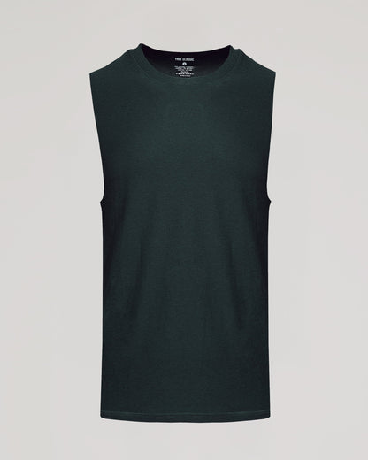 Dark Heather Forest Sleeveless Active Muscle Tee