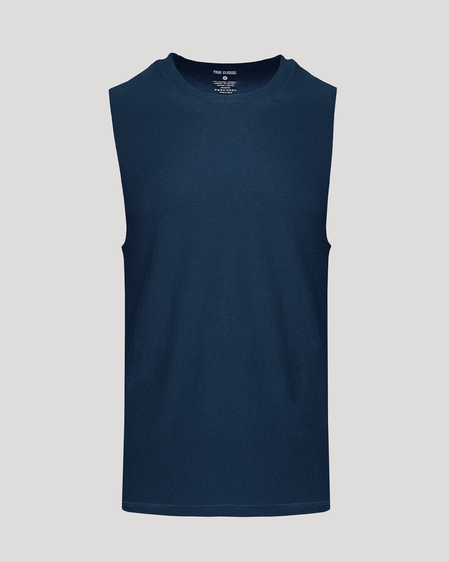 Dark Heather Navy Sleeveless Active Muscle Tee