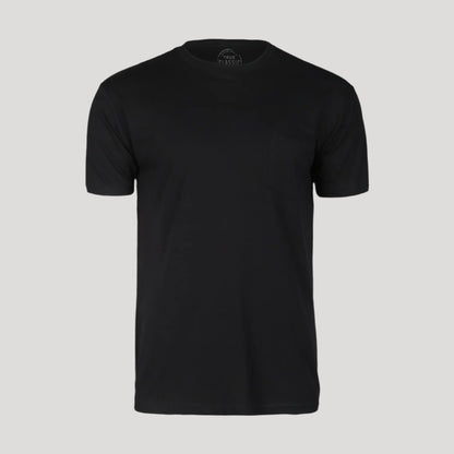 Black Pocket Crew Tee