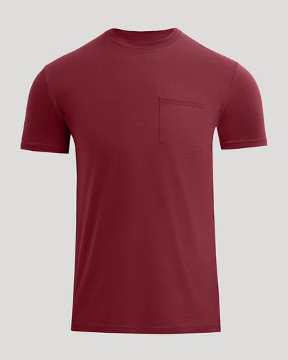 Claret Pocket Crew Tee