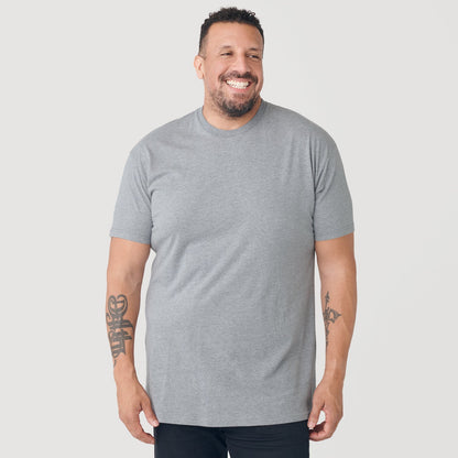 Heather Gray Tall Round Hem Crew Neck T-Shirt