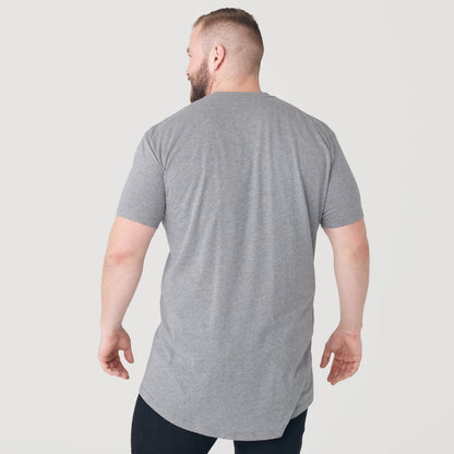 Heather Gray Tall Round Hem Crew Neck T-Shirt