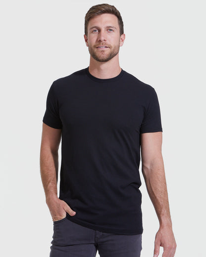 Classic Tall Straight Hem Crew Neck T-Shirt 3-Pack