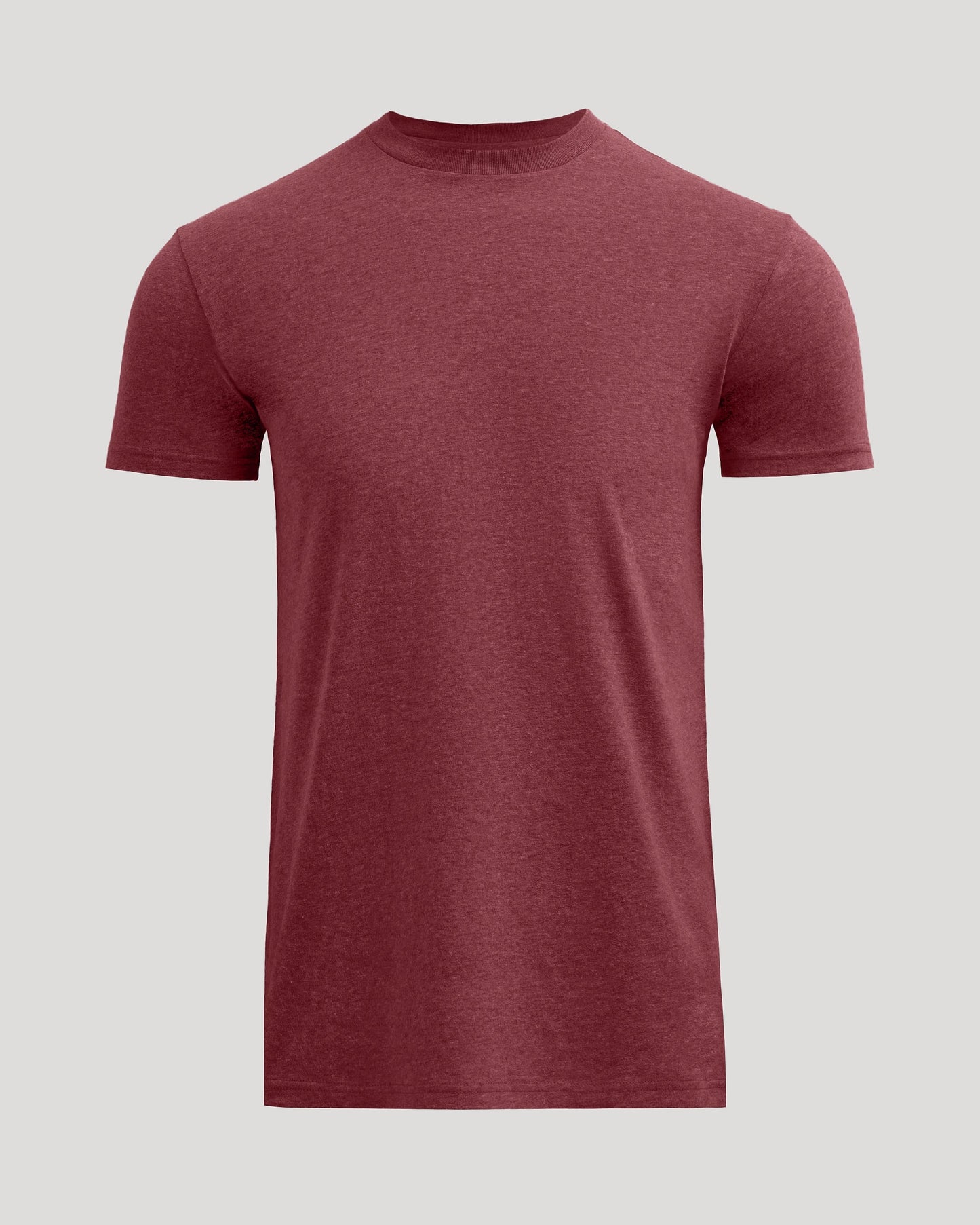Dark Heather Claret Tall Straight Hem Crew Neck T-Shirt