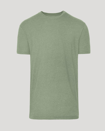 Dark Heather Bay Green Tall Straight Hem Crew Neck T-Shirt