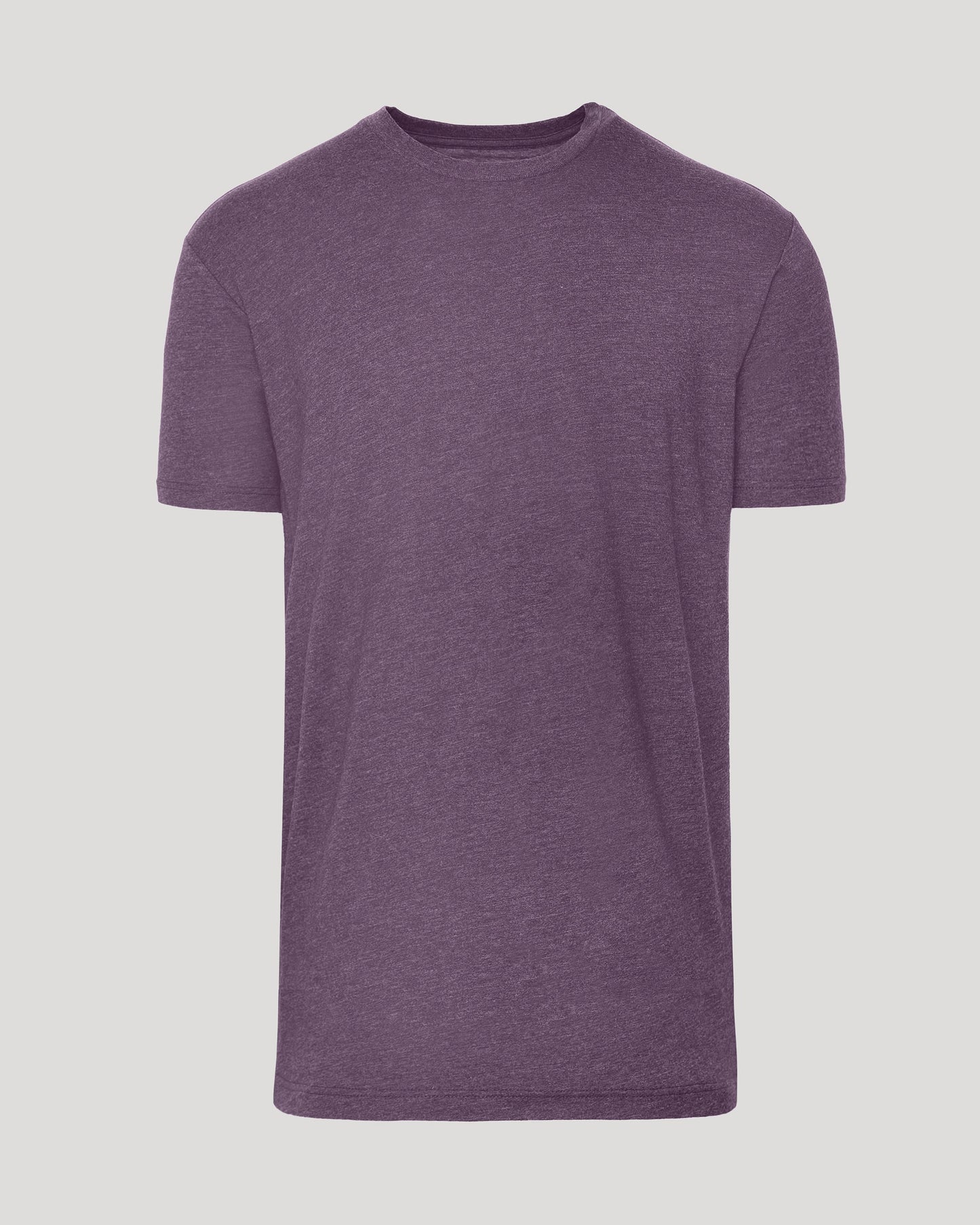 Dark Heather Plum Tall Straight Hem Crew Neck T-Shirt