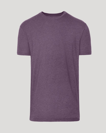 Dark Heather Plum Tall Straight Hem Crew Neck T-Shirt