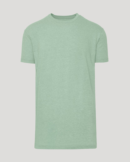Heather Slate Green Tall Straight Hem Crew Neck T-Shirt