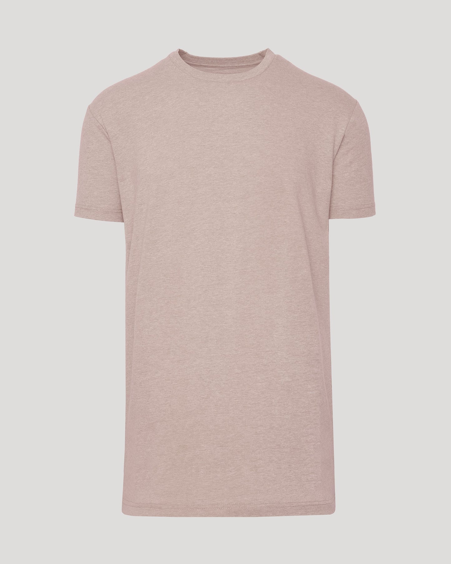 Light Heather Slate Mauve Tall Straight Hem Crew Neck T-Shirt