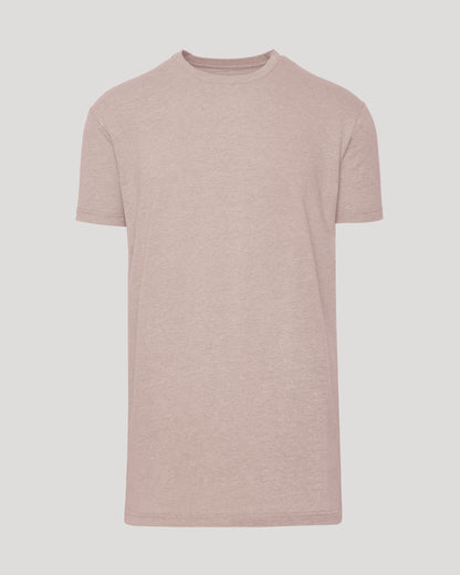 Light Heather Slate Mauve Tall Straight Hem Crew Neck T-Shirt