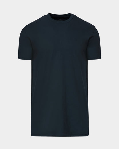 Navy Tall Straight Hem Crew Neck T-Shirt