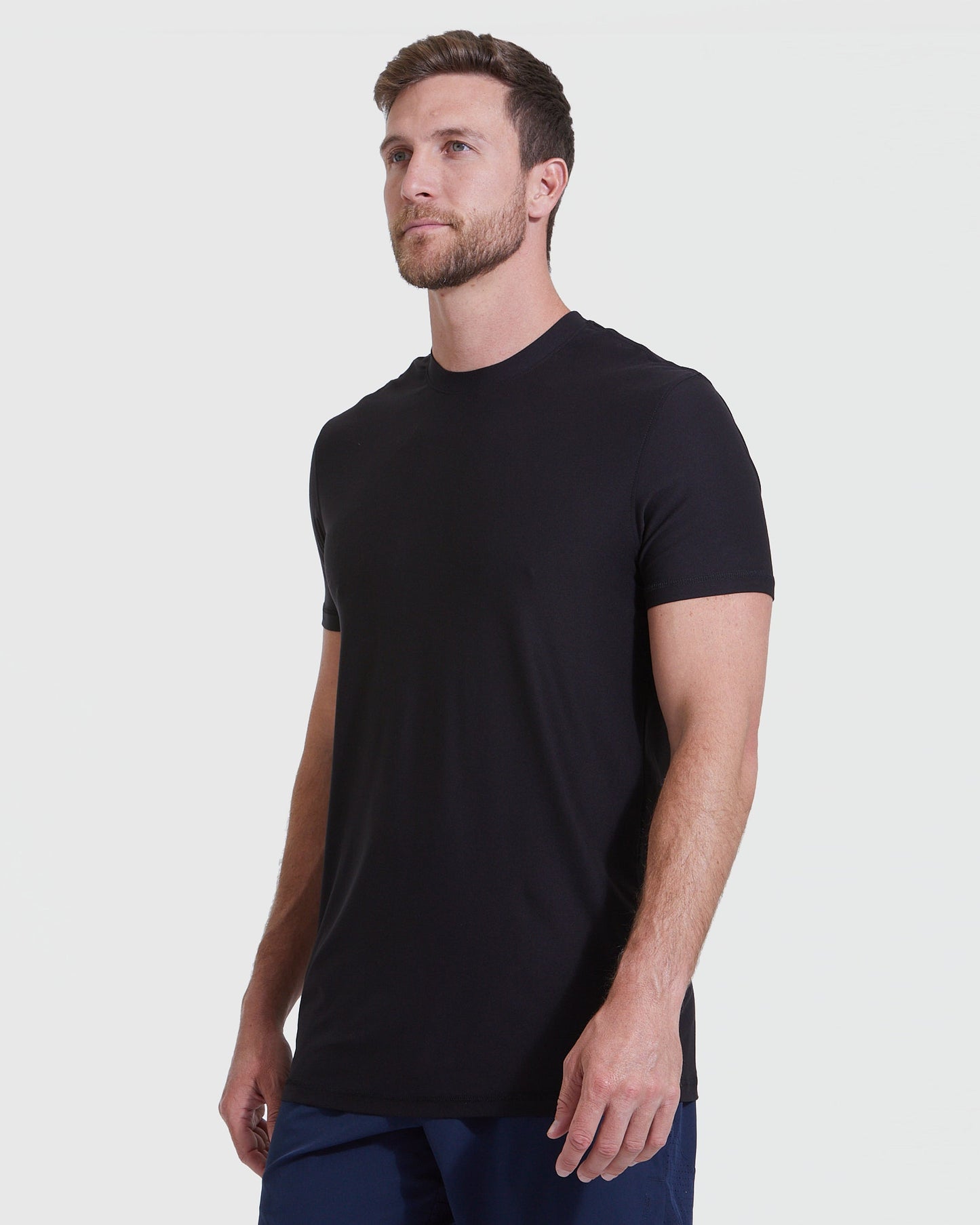 All Black Short Sleeve Tall Active Crew 3-Pack