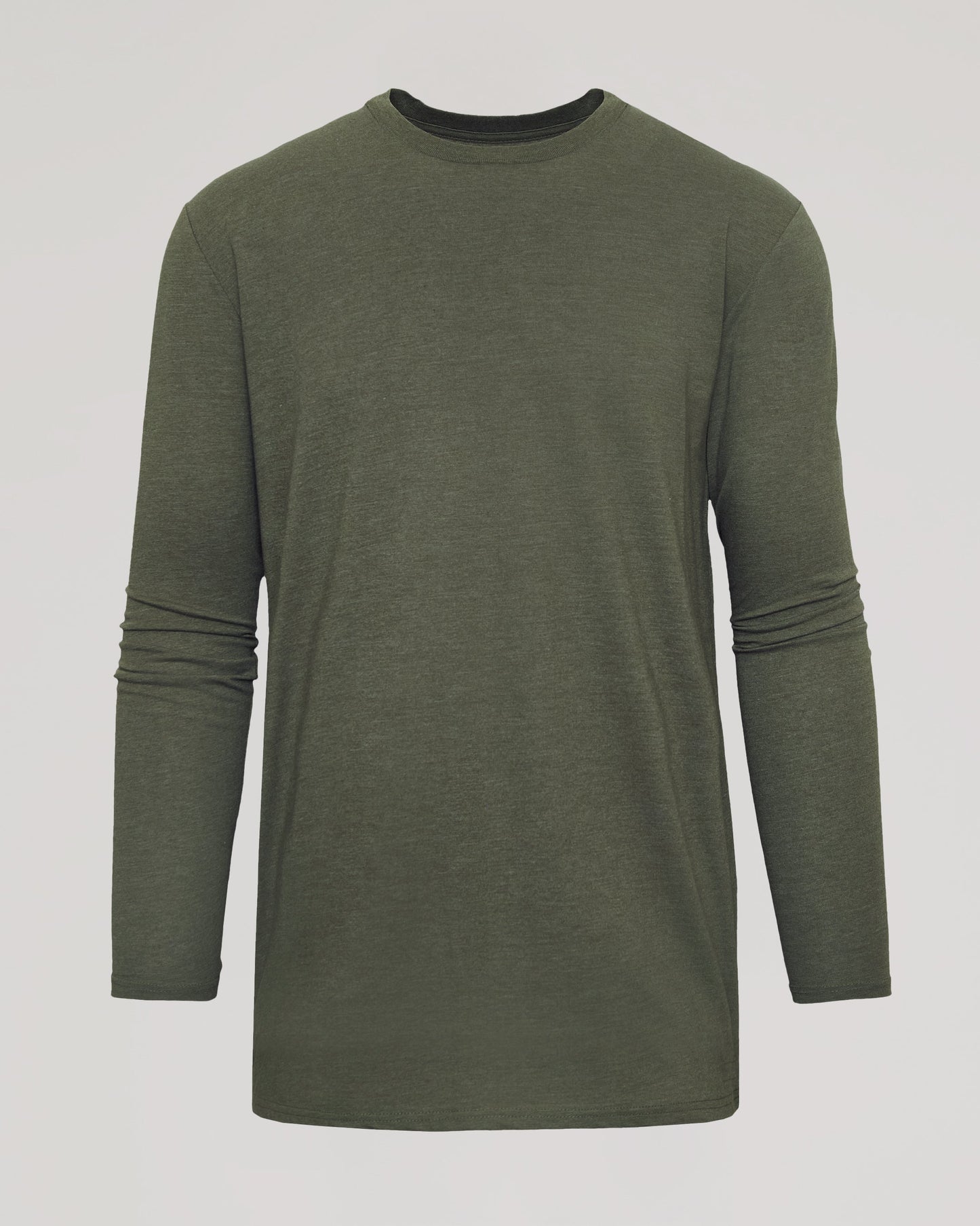 Heather Military Green Tall Long Sleeve T-Shirt