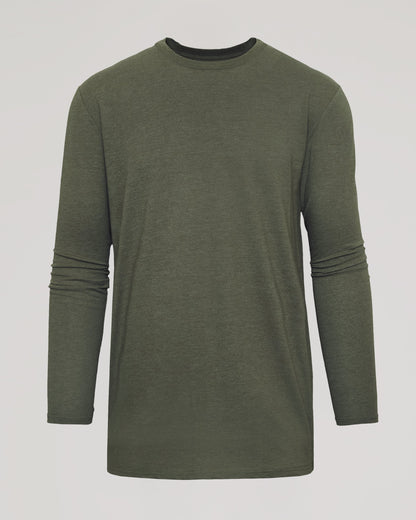 Heather Military Green Tall Long Sleeve T-Shirt