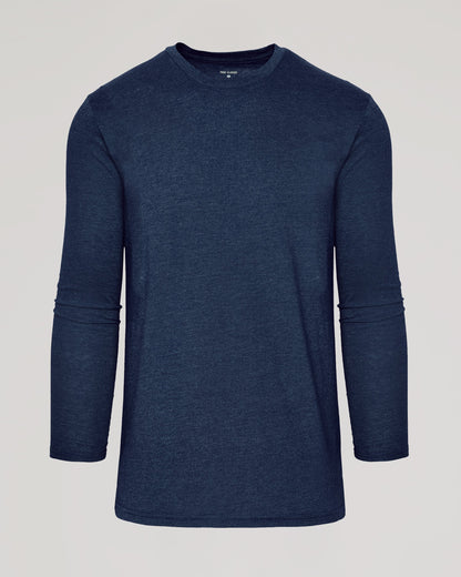 Heather Navy Tall Long Sleeve T-Shirt