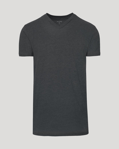 Charcoal Heather Gray Tall Short Sleeve Classic V-Neck