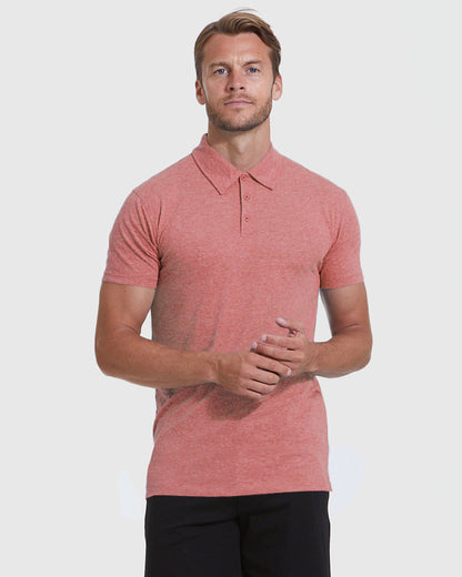 Heather Cayenne Short Sleeve Tall Polo