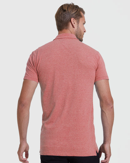 Heather Cayenne Short Sleeve Tall Polo
