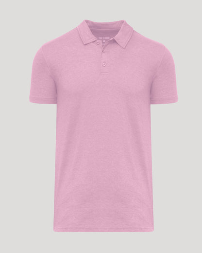 Heather Mauve Short Sleeve Tall Polo