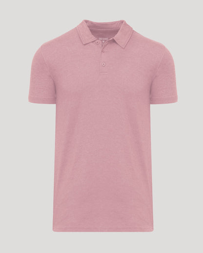 Light Heather Boysenberry Short Sleeve Tall Polo