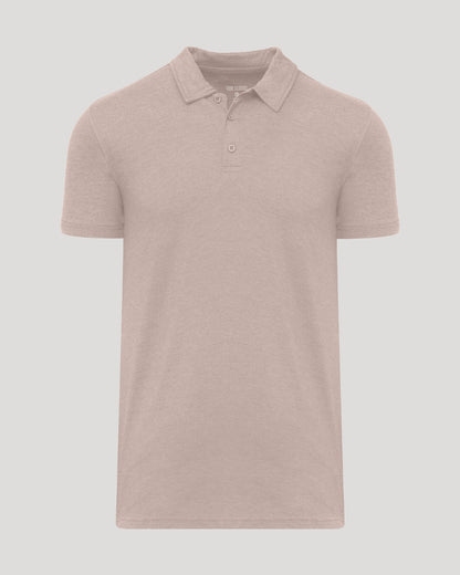 Light Heather Slate Mauve Short Sleeve Tall Polo