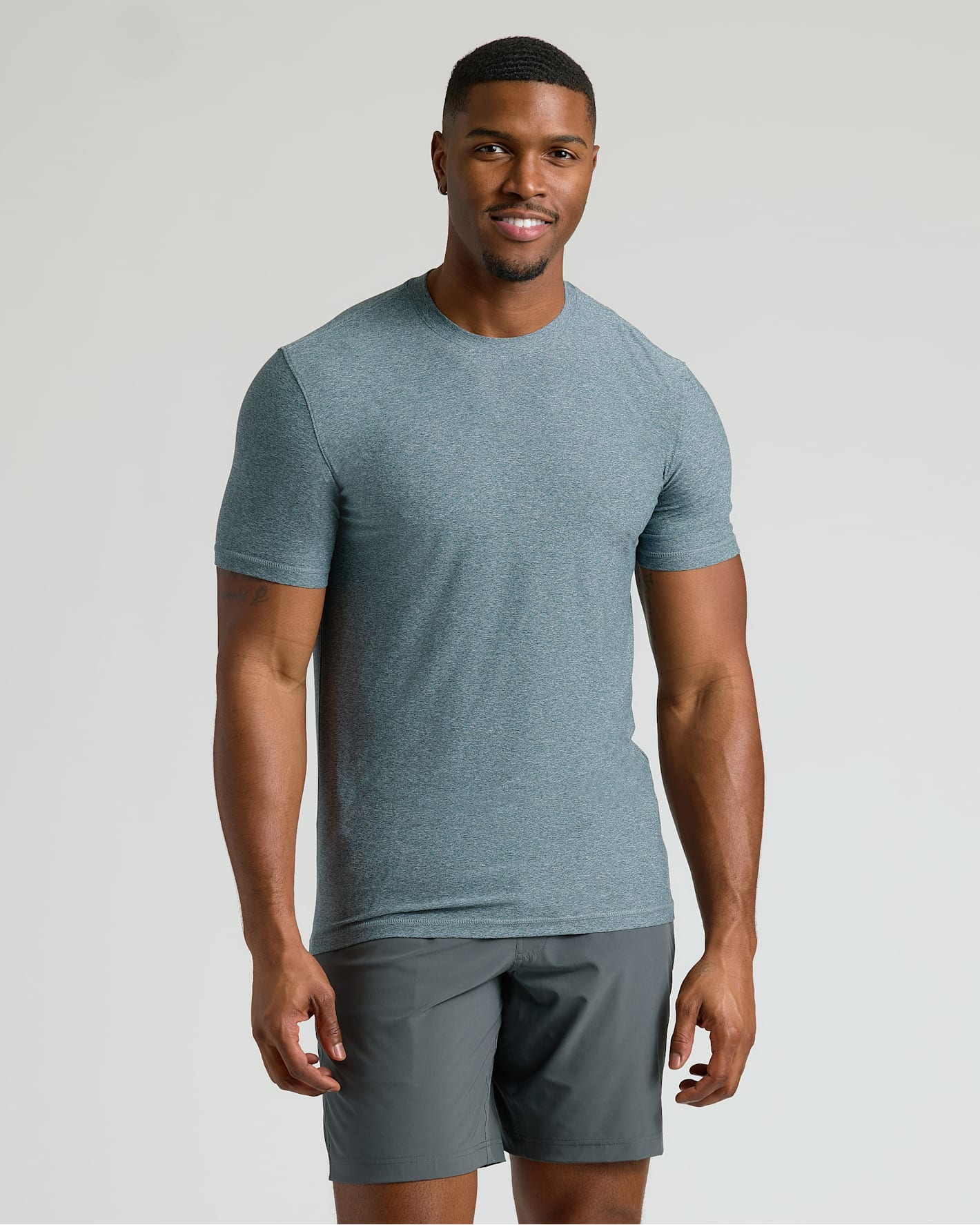 Heather Indigo Tall Active Crew Neck 2.0