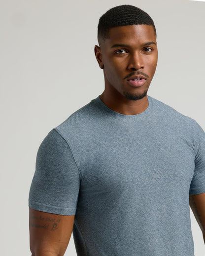 Heather Navy Tall Active Crew Neck 2.0