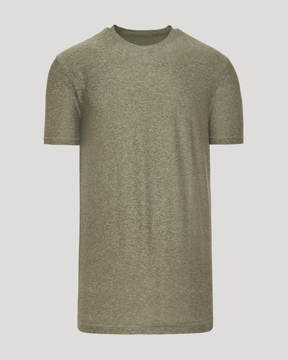 Heather Military Green Tall Active Crew Neck 2.0