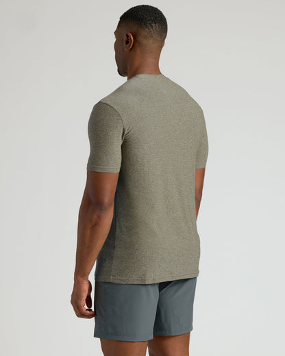 Heather Military Green Tall Active Crew Neck 2.0