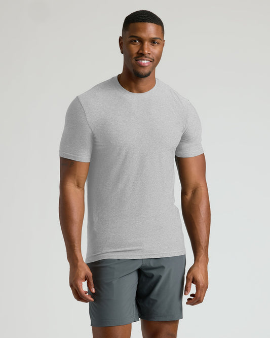 Light Heather Gray Tall Active Crew Neck 2.0