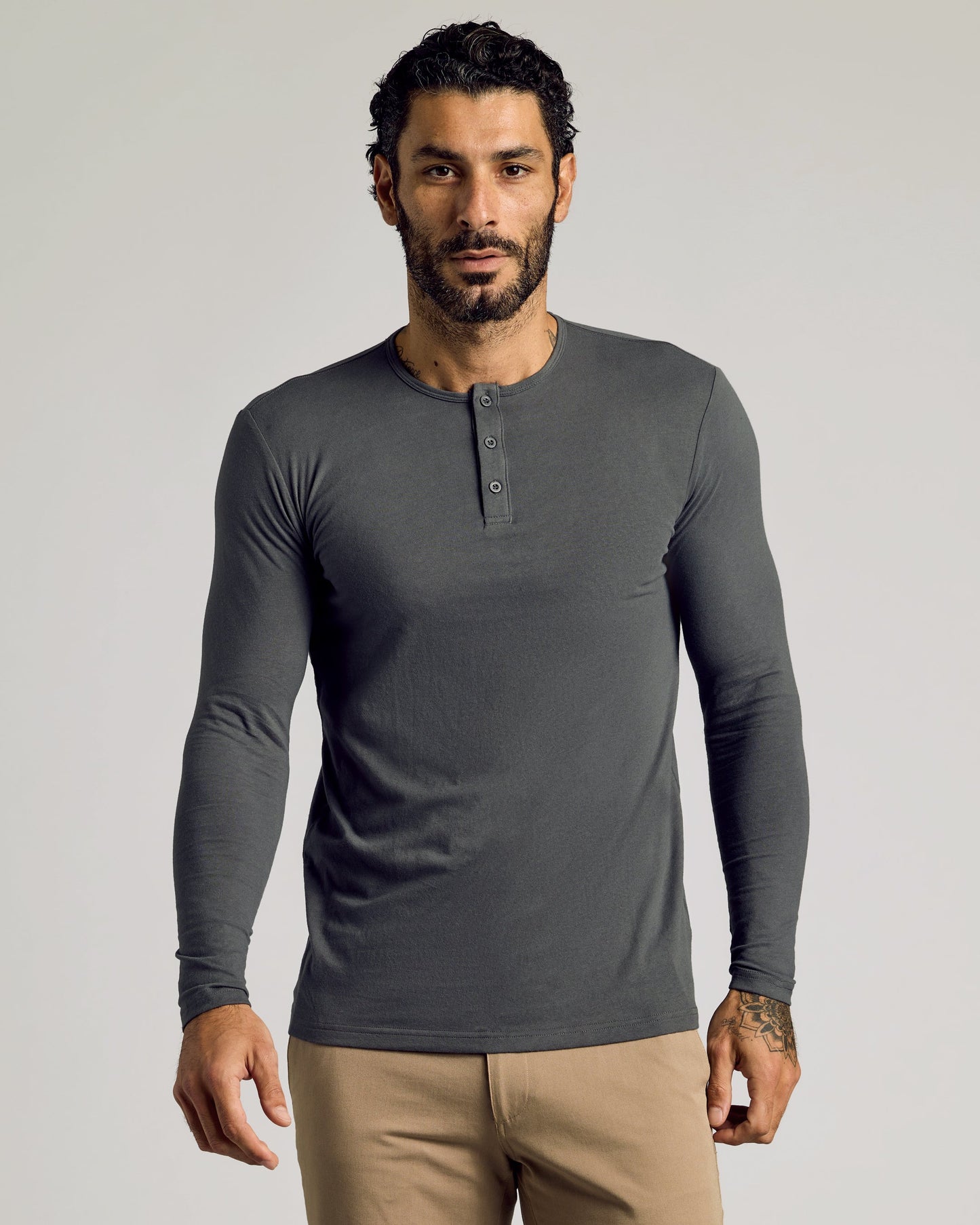 Carbon Tall Classic Long Sleeve Henley