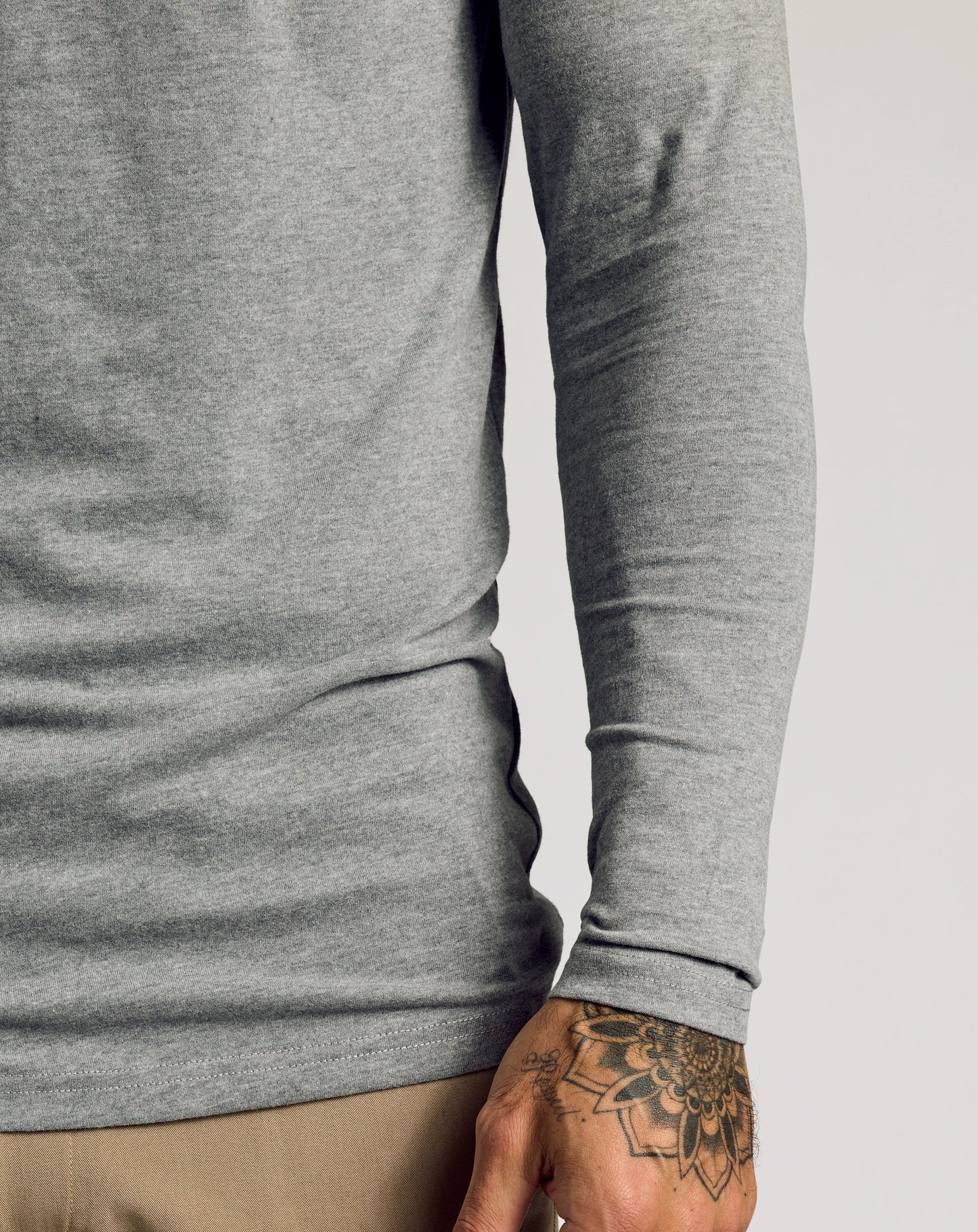 Heather Gray Tall Classic Long Sleeve Henley