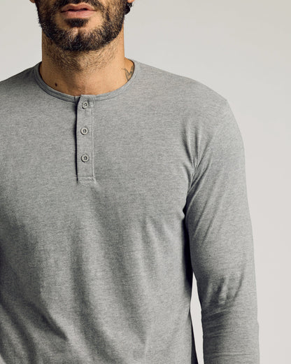 Heather Gray Tall Classic Long Sleeve Henley
