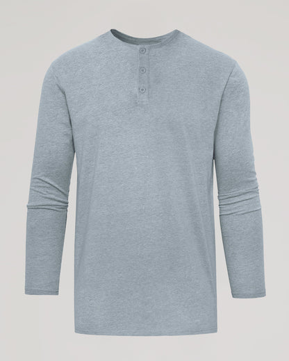 Heather Gray Tall Classic Long Sleeve Henley