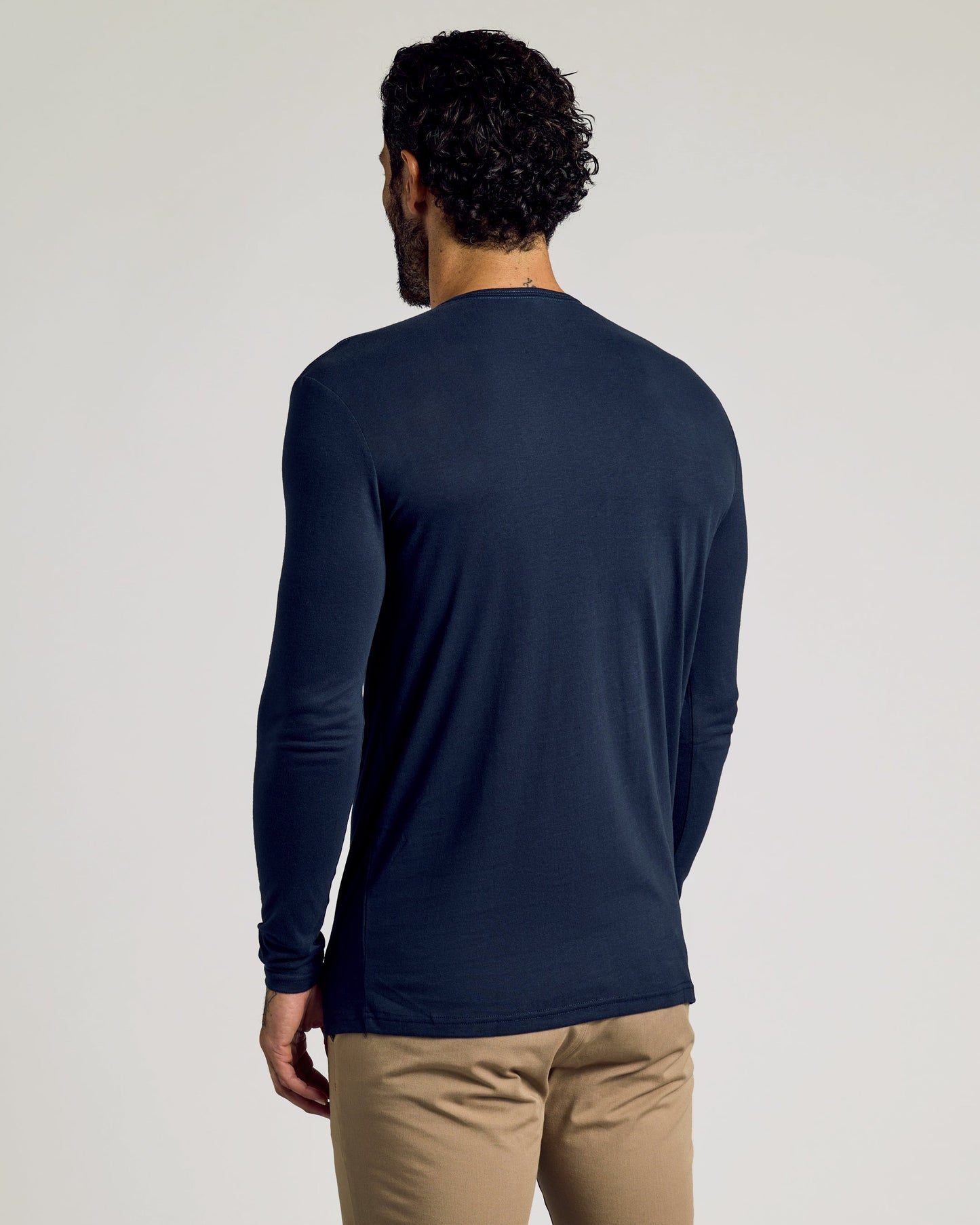 Navy Tall Classic Long Sleeve Henley