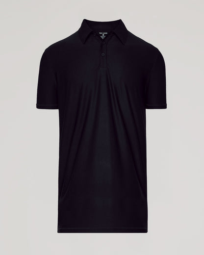 Black Short Sleeve Tall Active Polo