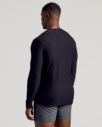 Black Long Sleeve Tall Active Crew