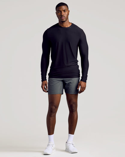 Black Long Sleeve Tall Active Crew