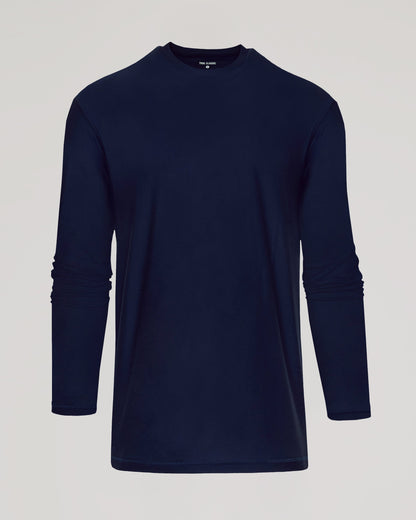 Navy Long Sleeve Tall Active Crew