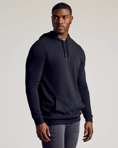 Black & Carbon Tall Waffle Hoodie 2-Pack