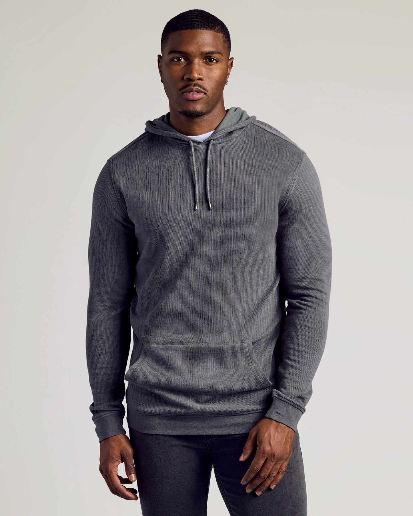 Black & Carbon Tall Waffle Hoodie 2-Pack