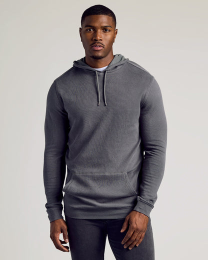 Black & Carbon Tall Waffle Hoodie 2-Pack