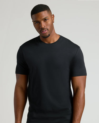 Black Tall Premium Pima Crew Neck 2-Pack