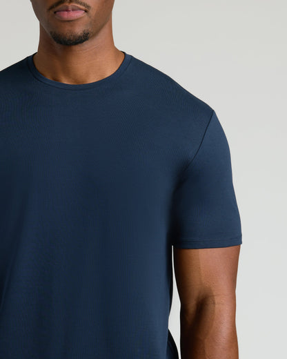 Navy Tall Premium Pima Crew Neck