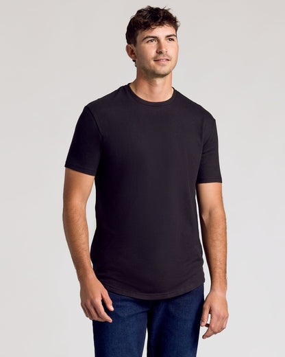 All Black Short Sleeve Tall Curved Hem Crew 6-Pack