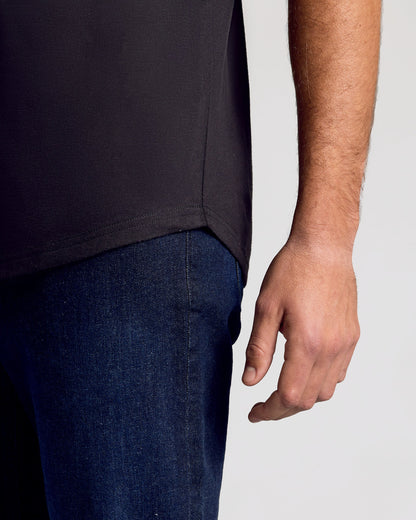 Black Classic Tall Curved Hem Crew 10-Pack