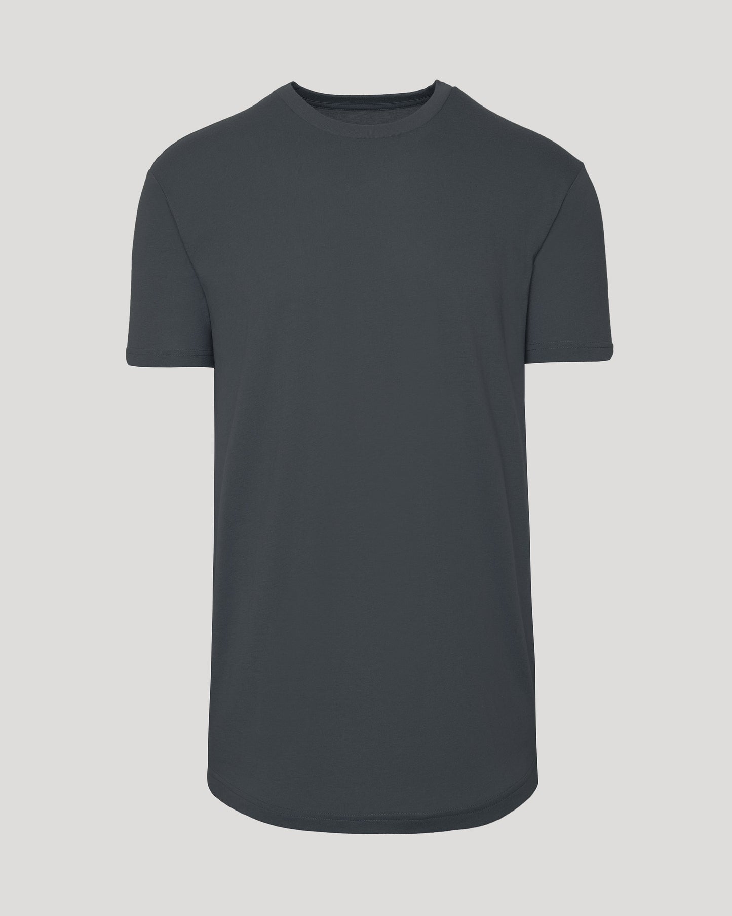 Carbon Short Sleeve Tall Curved Hem Crew