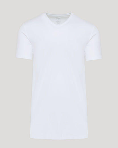 White Tall Premium Pima V-Neck