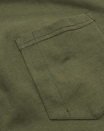 Military Green Tall Heavyweight Pocket Crew