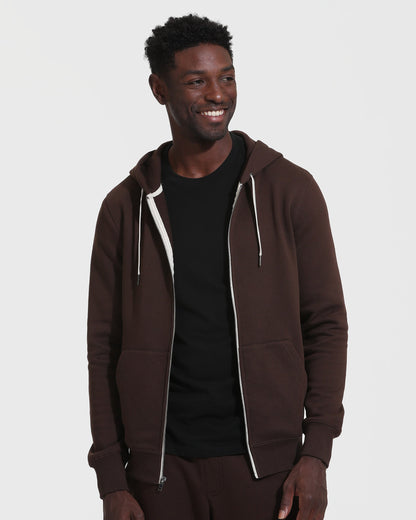Dark Oak Full Zip Fleece Hoodie & Jogger 2-Pack